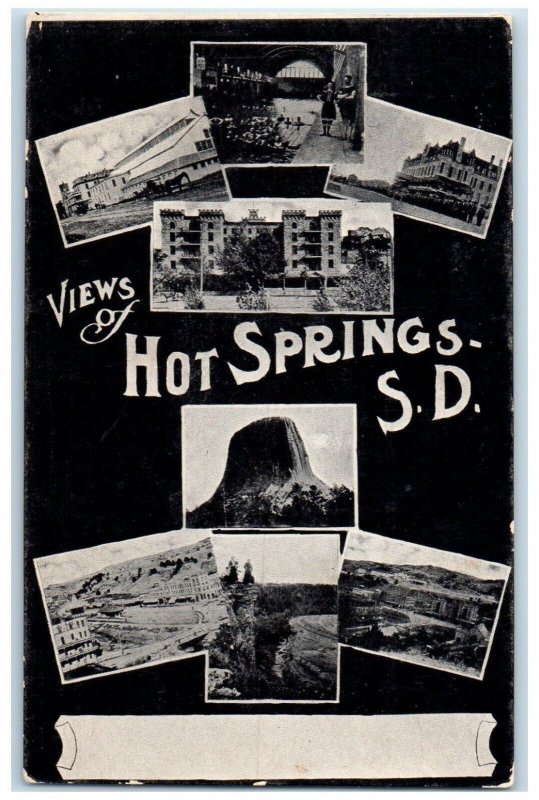 c1905 Views Of Multiview Field Hot Springs South Dakota Vintage Antique Postcard