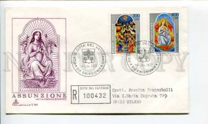 290255 Vatican 1977 year Assunzione Taking real post registered First day COVER