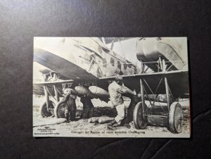 Mint Bavaria Verlag RPPC Aviation Photo Postcard WWI Bomb Attachment