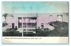1915 Interior View State Normal Auditorium, Valley City, N.D. Antique Postcard 