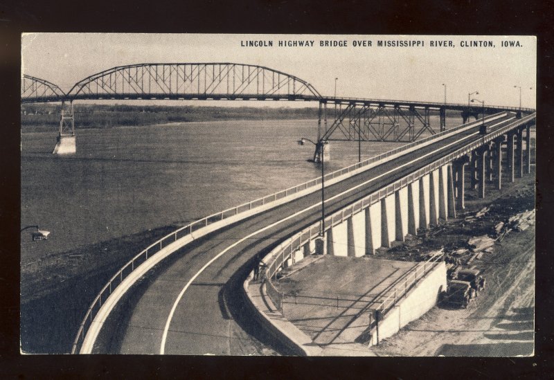 Clinton, Iowa/IA Postcard, Lincoln Highway Bridge Over Mississippi River