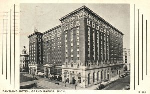 Vintage Postcard 1938 Pantlind Hotel Clear View Landmark Grand Rapids Michigan