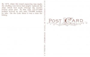 Wood Engraving Chicago Lake Shore Elevators