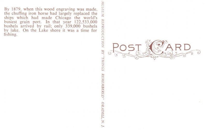 Wood Engraving Chicago Lake Shore Elevators