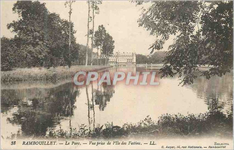 Old Postcard Rambouillet Park View from the Isle of Treats