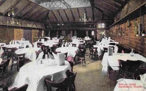 Silver Grille Restaurant Interior Spokane Washington 1910c postcard