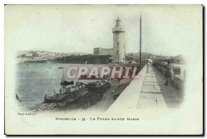 Old Postcard Marseille Lighthouse St. Mary
