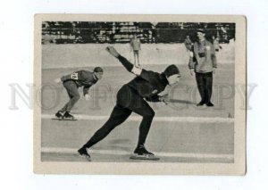 166973 VII Olympic Soviet Russian speedskater CIGARETTE card
