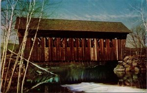 Single Span Covered Bridge Andover New Hampshire Postcard PC163