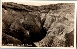 RPPC Erosions, Copperhill TN Real Photo Vintage Postcard U04