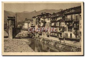 Old Postcard Sospel Old Houses on Bevera