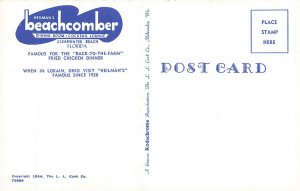 Clearwater FL Beachcomber Restaurant Old Cars Postcard