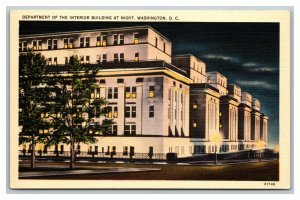 Vintage 1940's Postcard Department of the Interior Building Washington DC