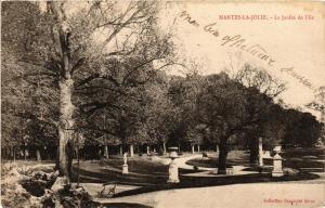 CPA MANTES-la-JOLIE Le Jardin de l'Ile (617918)