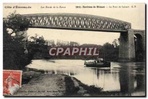 Old Postcard Environs de Dinan Bridge Boat Lessart