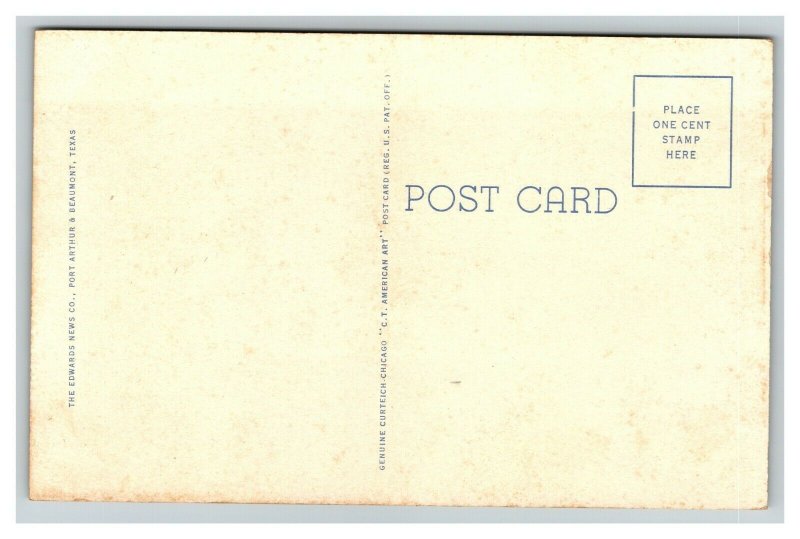 Vintage 1930's Postcard San Jacinto Life Insurance Building Beaumont Texas