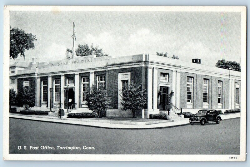 Torrington Connecticut Postcard United States Post Office Building 1940 Unposted