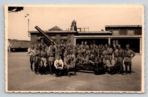 RPPC  WW2  Italian Infantry  Artillery Soldiers  Italy    Postcard