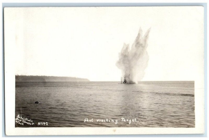 c1910's Target Practice Torka's Studio Port Townsend WA RPPC Photo Postcard