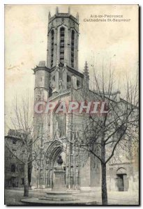 Old Postcard Aix en Provence Cathedrale St. Sauveur
