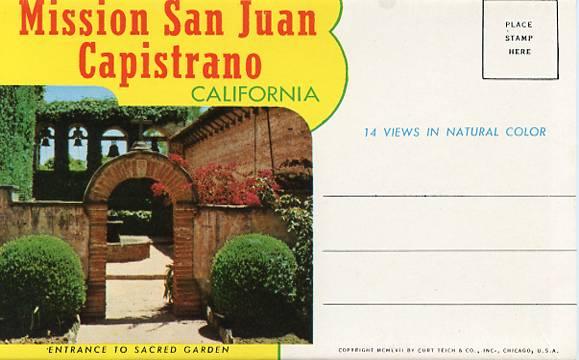 Folder - Mission San Juan Capistrano,  CA