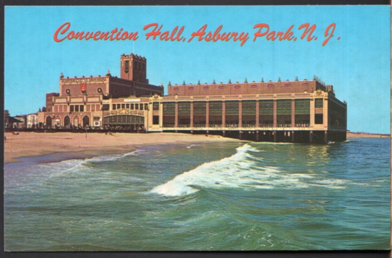 New Jersey ASBURY PARK Famous Convention Hall and Boardwalk Theatre - Chrome