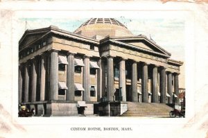 Vintage Postcard 1909 Custom House Building Boston Massachusetts Souvenir Post