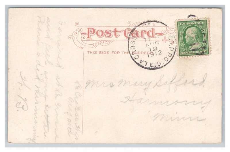 Postcard State Normal School LaCrosse Wis. Wisconsin c1912 Postmark