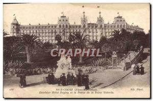 Postcard Old Nice Cimiez Excelsior Hotel Regina And The Statue Of Queen Victoria