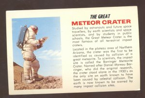 THE GREAT METEOR CRATER ASTRONAUT ARIZONA ROUTE 66 POSTCARD AZ.