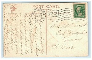 Valentine Clown Clapsaddle Unsigned Postcard Hearts Girl Lightly Embossed