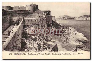 Postcard Old Marseille on Chateau d'If North coast