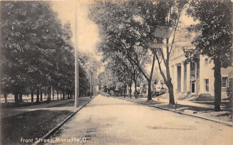 J34/ Marietta Ohio Postcard c1910 Front Street Church Homes 59