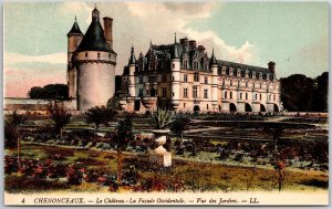 CHENONCEAUX - Le Chateau La Facade Occidentale Vue des Jardins France Postcard