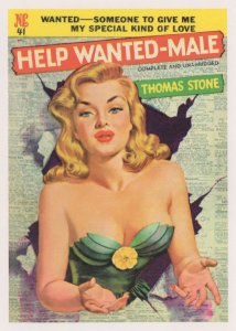 Wanted 1960s Glamour Vixen Lady Wants Man For Special Love Postcard