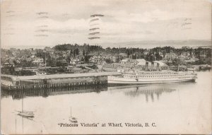 Victoria BC SS 'Princess Victoria' Ship Wharf Harbour David Spencer Postcard H49