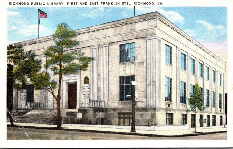 Virginia Richmond Public Library First and East Franklin Streets