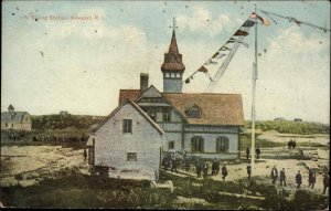 Newport Rhode Island RI Life Saving Station c1910 Vintage Postcard