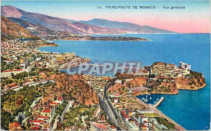 Old Postcard PRINCIPALITY OF MONACO - g�n�rale View