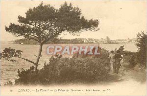 Old Postcard Dinard Vicomte La Pointe of Customs and Saint-Servan