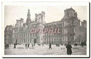 Old Postcard Paris City Hall