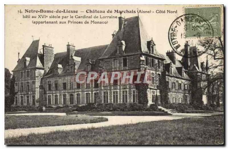 Old Postcard Notre Dame De Liesse Chateau De Marchais