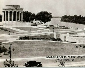 Clark George Memorial Rppc Rogers Vincennes IN Photo Postcard Real Vtg 1940s