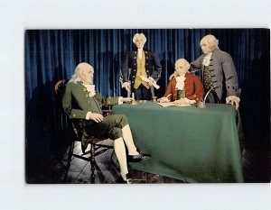 Postcard Declaration Of Independence, National Historical Wax Museum, D. C.