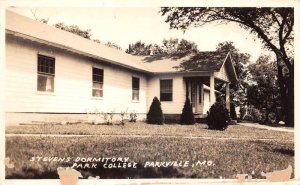 Parkville Missouri Park College Stevens Dorm Real Photo Postcard AA62167