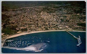 Santa Barbara California 1960s Postcard Aerial View