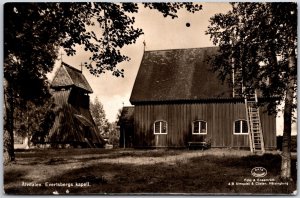 Alvdalen Evertsbergs Kapell Sweden House Real Photo RPPC Postcard