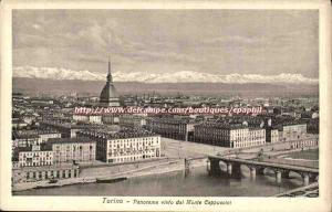 Italy Italia Torino Old Postcard Panorama visto del Monte Cappuccini