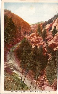 Postcard CO The Stepladder on Pike's Peak Cog Road
