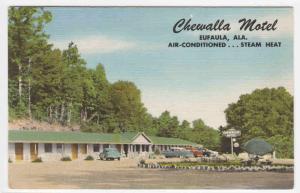 Chewalla Motel Eufaula Alabama linen postcard